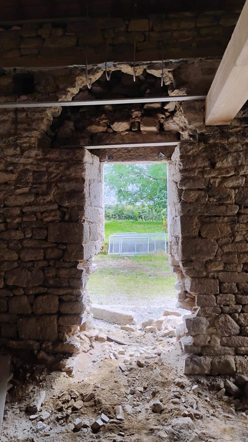 During: the opening cut down to the floor