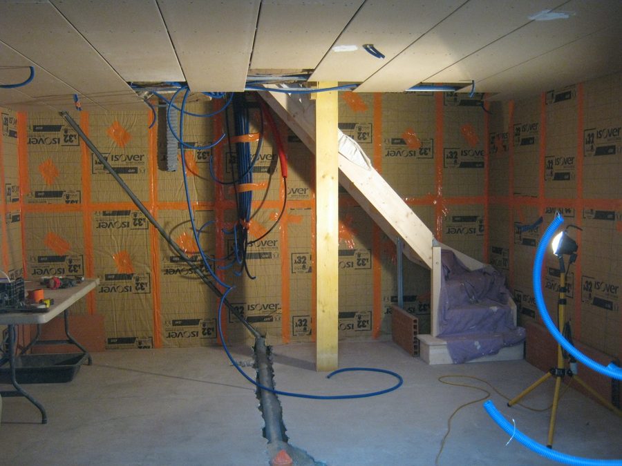 Interior renovation: insulation and framing