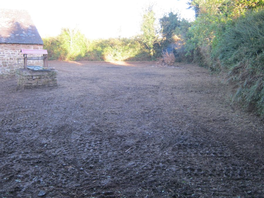 The same plot, cleared and levelled